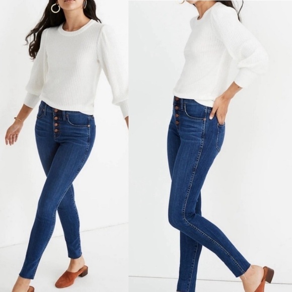 Madewell 10" High-Rise Skinny Jeans 26 - Picture 1 of 13